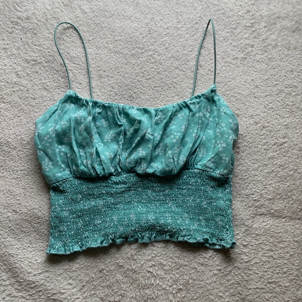 Green PacSun Cropped Tank (xs/s)